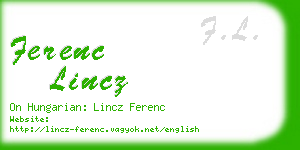 ferenc lincz business card